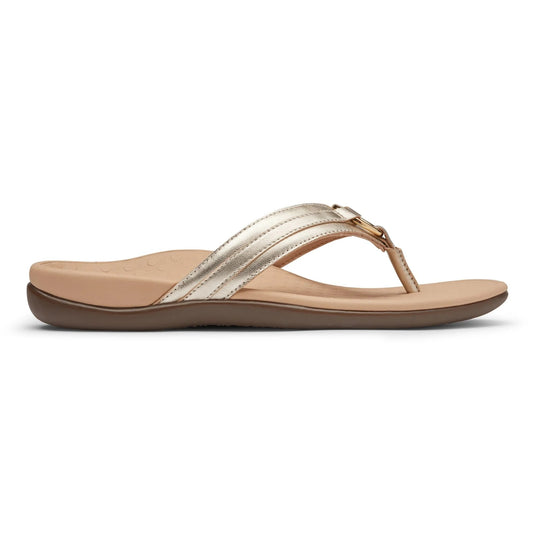 Vionic Women's Aloe Smooth Toe Post Sandal Champagne