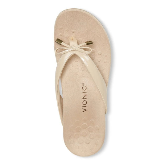 Vionic Women's Bella Toe Post Sandal Semolina