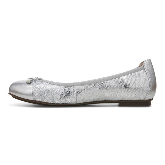 Vionic Women's Minna Ballet Flat Silver