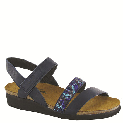 Naot Women's Gwyneth Sandals Ink Leather/Blue Combo