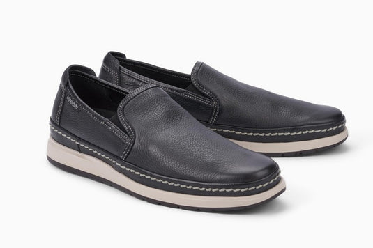 Mephisto Men's Hadrian Slip-On Black Leather