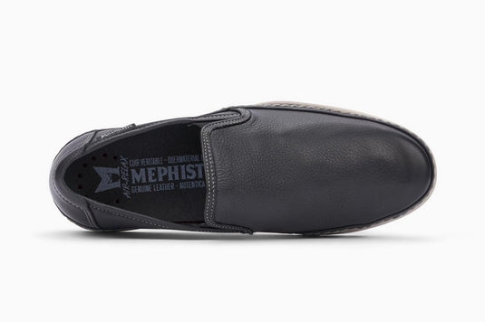 Mephisto Men's Hadrian Slip-On Black Leather