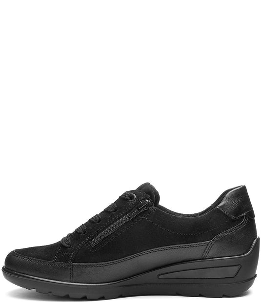 Ara Women's Zamia Wedge Sneaker Black Suede