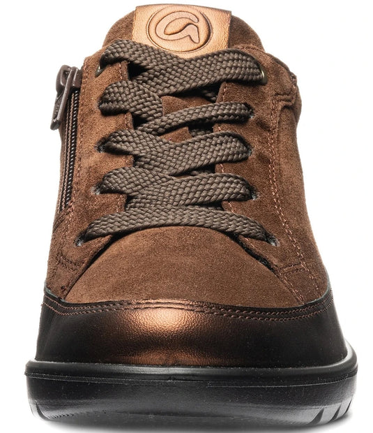 Ara Women's Zamia Wedge Sneaker Brown Suede