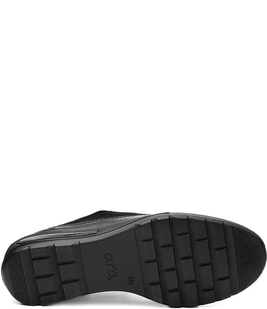 Ara Women's Zamia Wedge Sneaker Black Suede