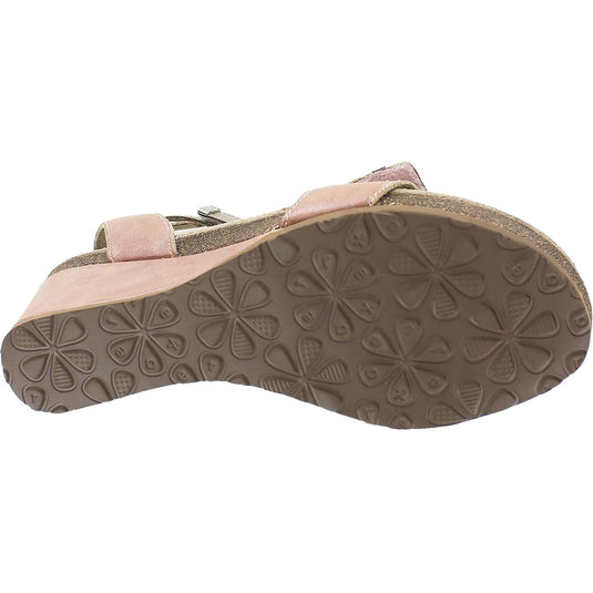 Aetrex Womens Gia Ankle Strap Wedge Sandal Rose