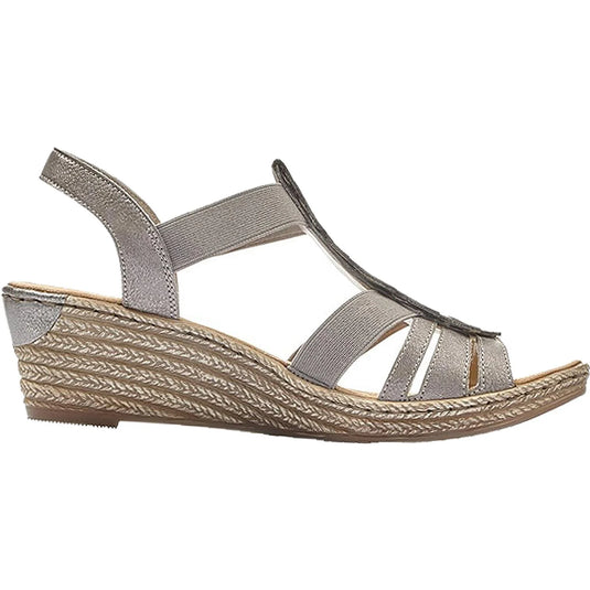 Rieker Women's 62436-40 Fanni 36 Sandal Grey Synthetic