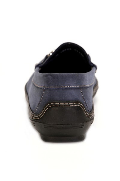 Handsewn Company Men's Bit Stripe Driver Nubuck Navy