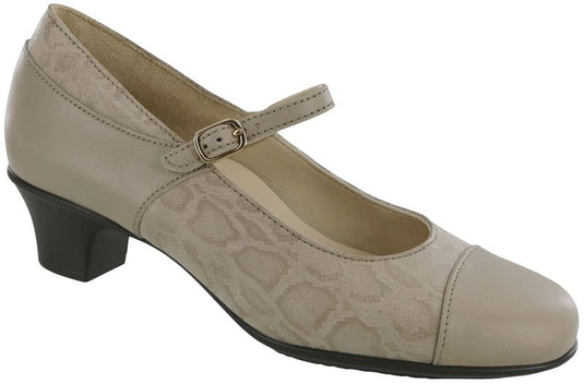 SAS Women's Isabel Mary Jane Pump Taupe/Snake