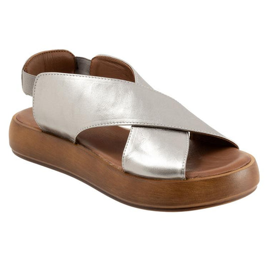 Bueno Women's Jayden Sandals Dark Silver Metallic