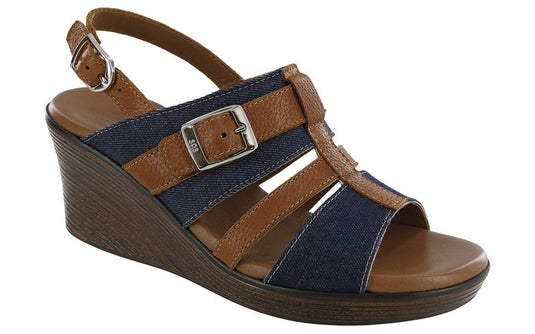 SAS Women's Layla Wedge Sandals Blue Jean