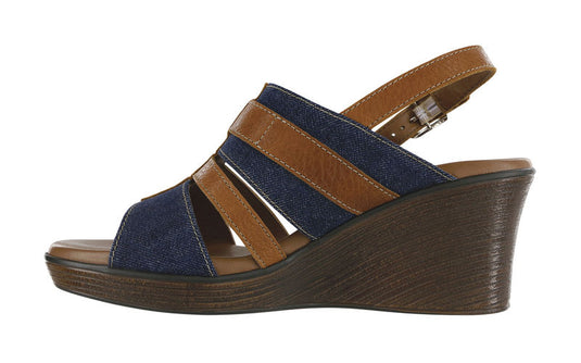 SAS Women's Layla Wedge Sandals Blue Jean