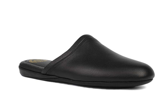 L. B. Evans Men's Aristocrat Scuff Slippers Black