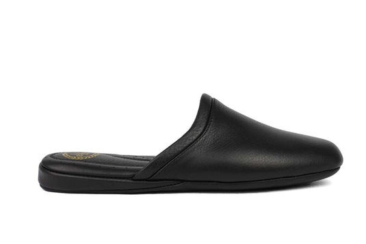 L. B. Evans Men's Aristocrat Scuff Slippers Black