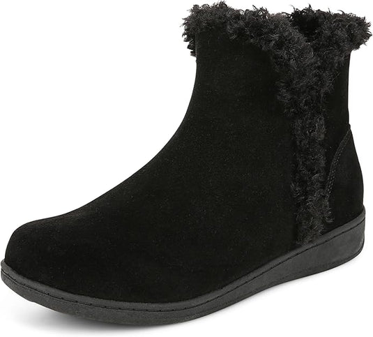 Vionic Unwind Booties Women's Black Suede