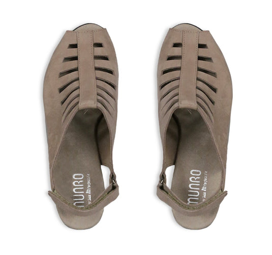 Munro Women's Abby Slingback Sandals Taupe Nubuck