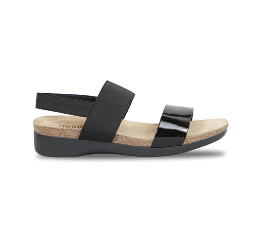 Munro Women's Pisces Sandals Black Patent/Black Fabric