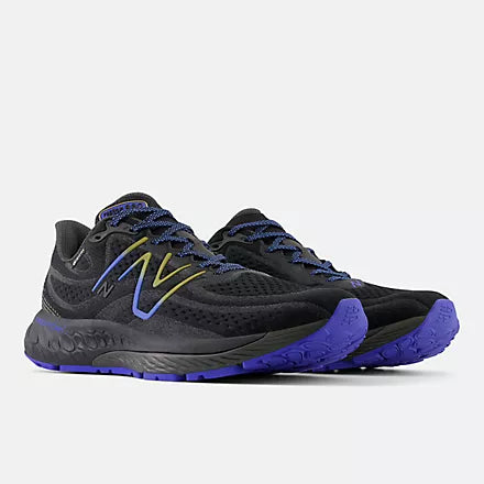 New Balance Men's Fresh Foam X 880v13 Black with Marine Blue