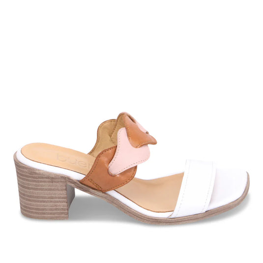 Bueno Women's Mallory Heel Sandal White Multi