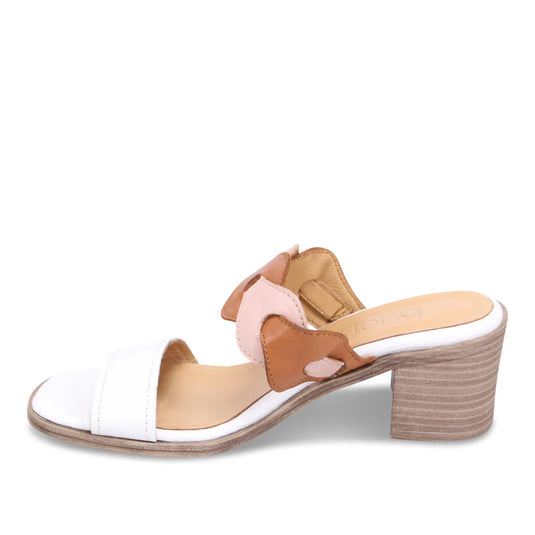 Bueno Women's Mallory Heel Sandal White Multi