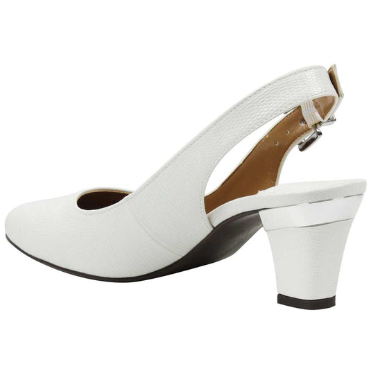 J. Renee Women's Malree Sling Back Sandals White