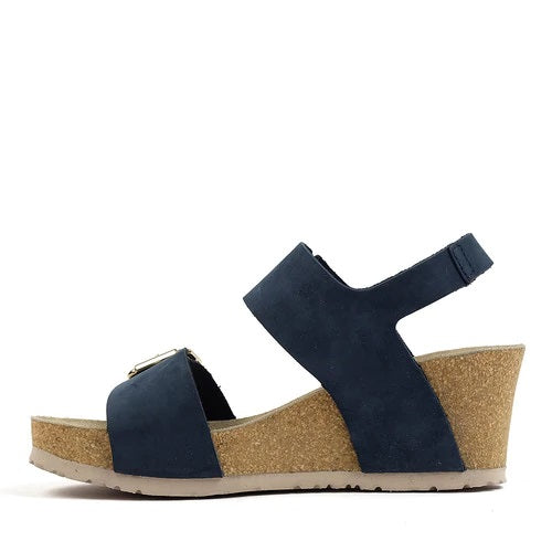 Mephisto Women's Lissandra Wedge Sandals Navy