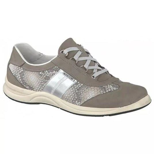 Mephisto Women's Laser Light Gray Bucksoft/Sand Boa/Nickel Pearl