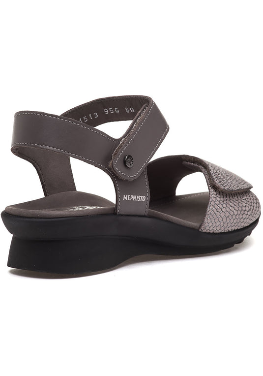 Mephisto Women's Pattie Flat Sandals Dark Grey