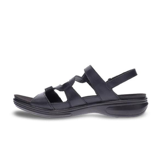 Revere Women's Miami Back Strap Sandals Black