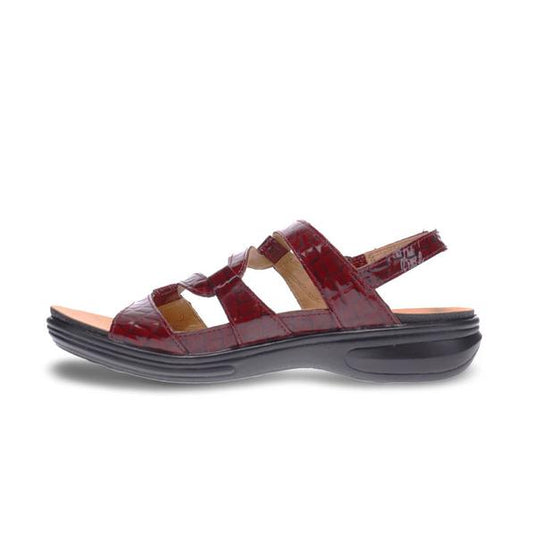 Revere Women's Miami Back Strap Sandals Red Croc