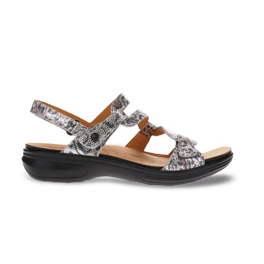 Revere Women's Miami Back Strap Sandals Silver Safari