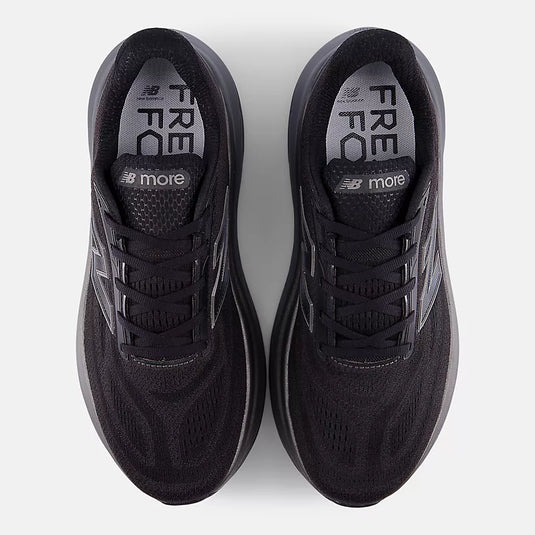 New Balance Men's Fresh Foam X More v6 Sneaker Black with Castlerock and Black Metallic