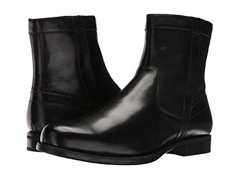 Florsheim Midtown Plain Toe Zip Boots Black - Free Socks