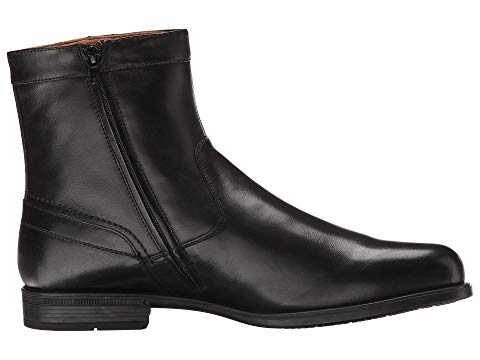 Florsheim Midtown Plain Toe Zip Boots Black - Free Socks