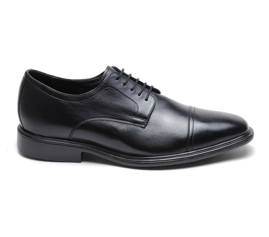 Neil M Men's Senator Cap Toe Black Leather