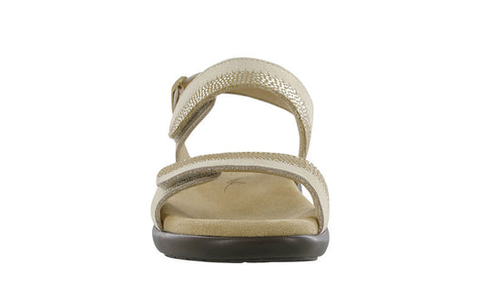 SAS Women's Nudu Two Tone Leather Sandals Golden