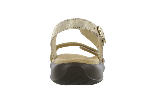 SAS Women's Nudu Two Tone Leather Sandals Golden