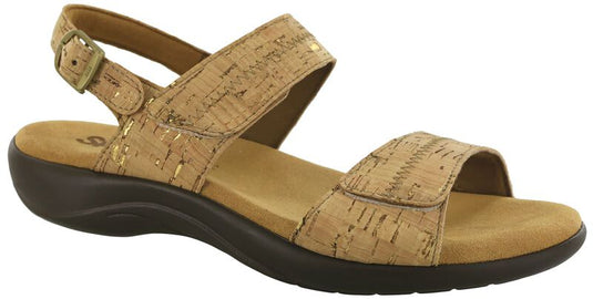 SAS Women's Nudu Two Tone Leather Sandal Golden Cork