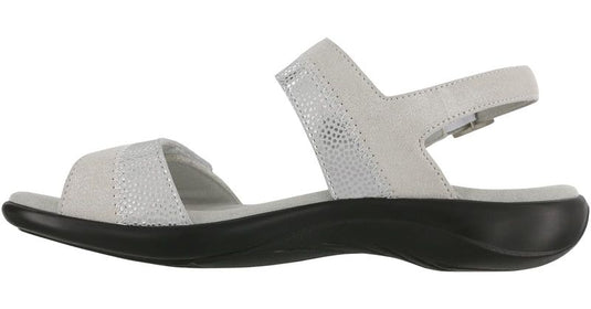 SAS Women's Nudu Two Tone Leather Sandals Silver Mist