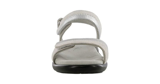 SAS Women's Nudu Two Tone Leather Sandals Silver Mist