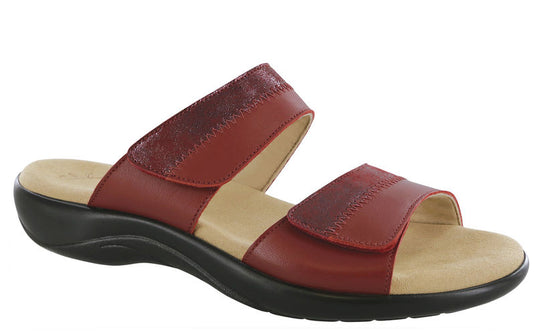 SAS Women's Nudu Two Tone Slide Sandals Ruby/Cabernet