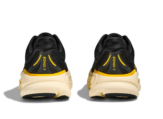 Hoka One One Men's Bondi 9 Sneakers Carbon Black / Yellow Gold