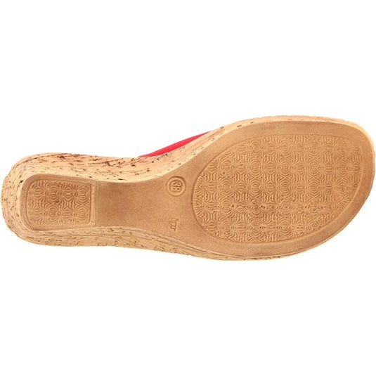 Onex Women's Christina Wedge Slide Red Elastic