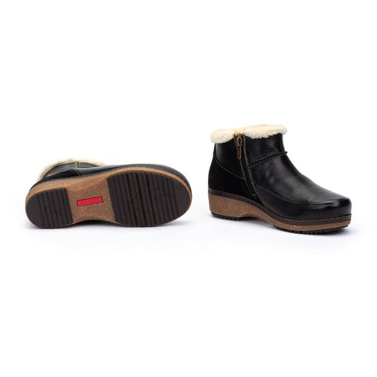 Pikolinos GRANADA Women's ankle boots with fleece - Black