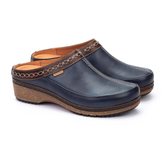 Pikolinos GRANADA Women's leather clogs - Blue