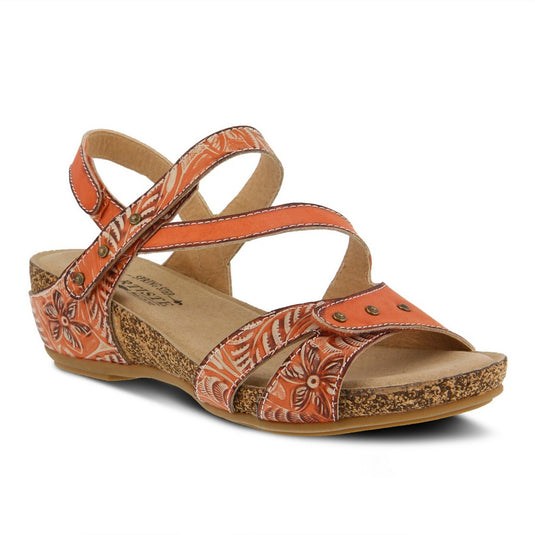 Spring Step Women's Quilana Ankle Strap Sandal Peach