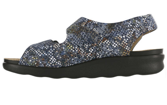 SAS Women's Relaxed Casual Sandals Multi Snake Navy