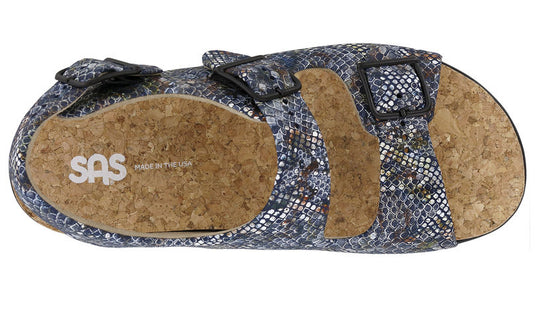 SAS Women's Relaxed Casual Sandals Multi Snake Navy