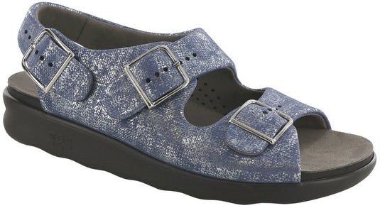 SAS Women's Relaxed Casual Sandals Silver Blue