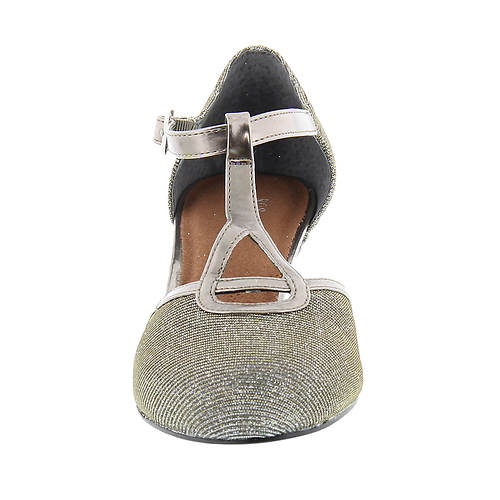 Ros Hommerson Women's Heidi Silver Iridescent Glitter Fabric